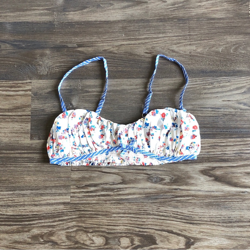 New Anthropologie Lyrebird Cotton Floral Bralette Small